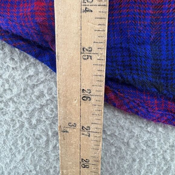 Rails Hunter Plaid Flannel Button Up Azure Scarlet Women's Medium Vibrant Soft - Picture 7 of 12